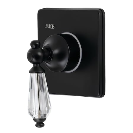 Kingston Brass KS3040WLL Single-Handle 3-Way Diverter Valve W/ Trim Kit, Matte Black KS3040WLL